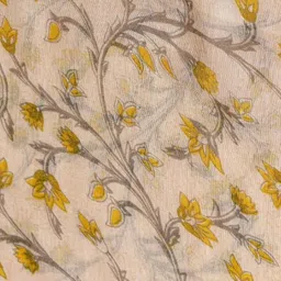 KALINI Floral Printed Thread Work Pure Cotton Straight Kurta With Trousers & Dupatta image 3