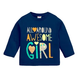 KUCHIPOO Pack Of 4 Full Sleeves Rainbows Make Me Smile Text & Fish Printed Tees - Red Yellow Blue & Pink image 4