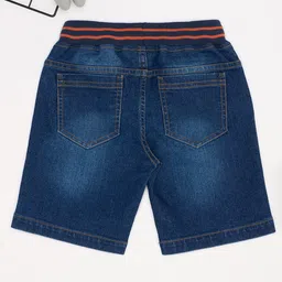 Pantaloons Junior Denim Mild Washed Shorts - Navy Blue image 4