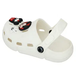 Yellow Bee Disney Mickey & Friends Featuring Character Applique Detailed With Slingback Perforated Clogs - White image 4