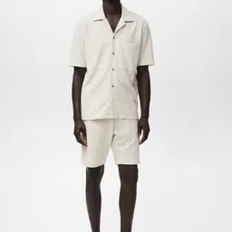 MANGO MAN Striped Casual Shorts image 4
