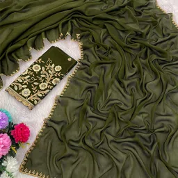 K 5 Fashion Embroidered Pure Chiffon Saree-picture-41