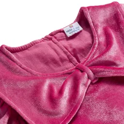 Mark & Mia Woven Full Sleeves Frock with Collar & Lace Detailing - Pink image 5