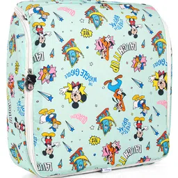 Disney by Baby Tales Portable Baby Bed with Mosquito Net Mickey and Friends Playing Game Cyan Printed - Green image 5