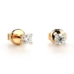 VALANOVA BIS Hallmark 14K Rose Gold Diamond Studded Earrings 0.71gm-picture-35