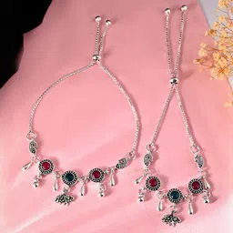 VOJ Silver-Plated Artificial Beads Anklet-picture-24