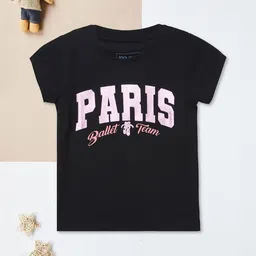 max Girls Typography Printed Round Neck Pure Cotton T-shirt-picture-20