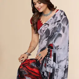 Moda Rapido Poly Georgette Saree image 2