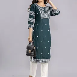 MF Hayat Women Embroidered Floral Kurta-picture-10