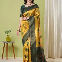 KAYOMMI Woven Design Zari Banarasi Saree-picture-13