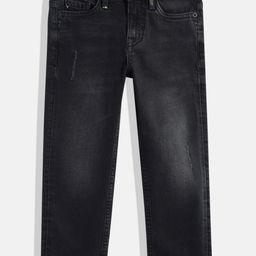 Allen Solly Junior Boys Slim Fit Mildly Distressed Stretchable Jeans-picture-8