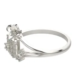 VALANOVA White Gold Plated Sterling Silver Certified 0.18 Ct Lab Grown Diamond Ring image 3