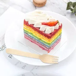 UMBRELLA CORPORATION 160 mm Disposable Wooden Forks for Parties, Weddings, Events (Pack of 100) image 3