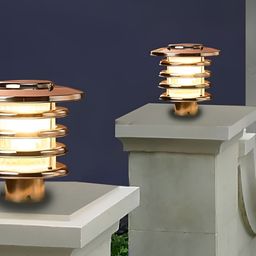 KINIS Set Of 2 Grey Modern Shape Gate & Garden Light Outdoor Lamp-picture-9