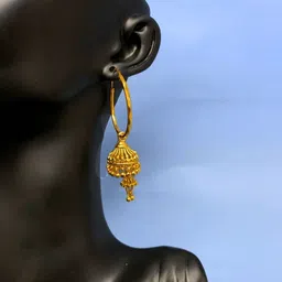 Jewelry Miguel Gold-Plated Gunguroo Dome Shaped Jhumkas image 3