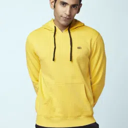 Ajile by Pantaloons Mustard Regular Fit Hooded Sweatshirt-picture-24