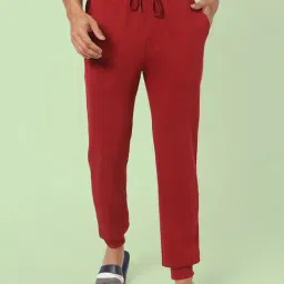Ajile by Pantaloons Brick Red Regular Fit Nightwear Joggers-image-0