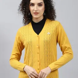 Monte Carlo Yellow Self Design Cardigan-picture-40
