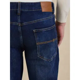 Iconic Men Navy Blue Solid Boot Cut Jeans image 5