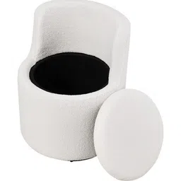 THE ARTMENT White Snuggle Swivel Lounge Chair image 3