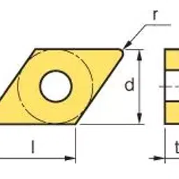 korloy KOERLOY Turning Insert DNMG150616-GR Grade NC3220 image 2