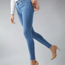 DOLCE CRUDO Blue Skinny Fit Jeans-image-77