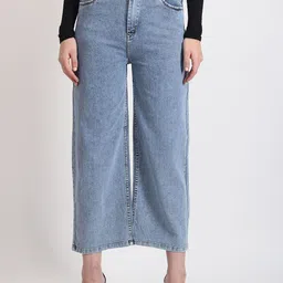 TYFFYN Women Flared High-Rise Highly Distressed Light Fade Stretchable Jeans-picture-15