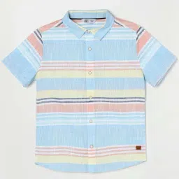 Fame Forever by Lifestyle Kids Multicolor Cotton Striped Shirt-picture-27