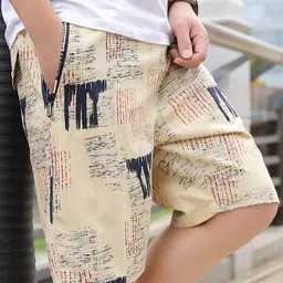 StyleCast x Revolte Men Printed Regular Fit Mid-Rise Cotton Shorts-picture-14
