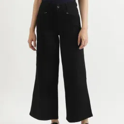 United Colors of Benetton Black Relaxed Fit High Rise Trousers-picture-33