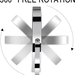 AJB Makeup Mirror | Magnifying Mirror Makeup | Double Side Magnification | Tabletop Vanity Hand Mirrors Stand | 5X and 1X| for Bathroom/Hotel/Living Room/Bed Room/Dressing Room (Men & Women-Silver) image 5