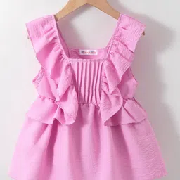 Kookie Kids Sleeveless Top with Frill Detailing -  Purple-picture-17
