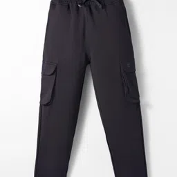 Doreme Sinker Knit Full Length Solid Color Lounge Pants with Pockets - Black-picture-10