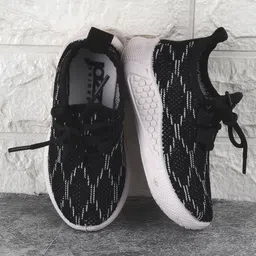 Jazzy Juniors Geometric Designed Slip On Sneakers - Black-picture-18