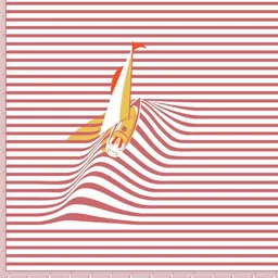 JAIPUR FABRIC Red & White Striped Cotton 254 TC King Bedsheet Set 2.74m x 2.28m image 3