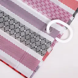 Aura Curtains Red & Pink Striped Black Out Window Curtain image 3