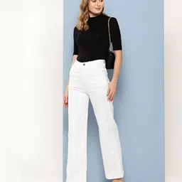 BAESD Women Relexed Fit Mid-Rise Stretchable Jeans-image-2