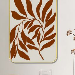 Livin'luxe Brown & Grey Leaves Printed Wall Art-picture-7