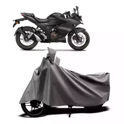 Auto Pearl Two Wheeler Cover with Bag for Suzuki Gixxer SF 250, Silver-picture-28