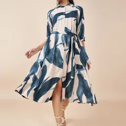 Moda Rapido Print Crepe Fit & Flare Midi Dress image 2