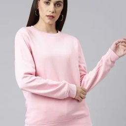 TWIN BIRDS Pink Cotton Sweatshirt-picture-1