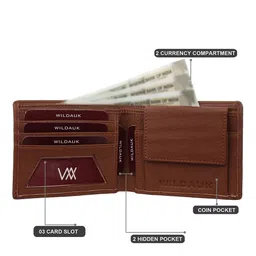 WILDAUK Men Textured PU Two Fold Wallet image 5