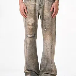 StyleCast x Revolte Men Straight Fit Mid-Rise Low Distress Heavy Fade Jeans image 5