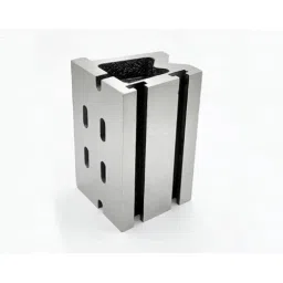 A.D INTERNATIONAL Heavy Duty Cast Iron Vee Angle Plate Stress Relieved T-Slotted Size 3 inch x 3 inch x 5 inch (75 x 75 x 125 mm) for Workholding Clamping Milling Machine Tools, G4-VSC5-YLIR image 2