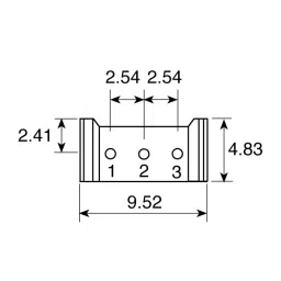 Vishay Through Hole Trimmer Resistor 1/2 W Power 50 kΩ Resistance Pin Terminal, SMAJ33CAHE3_A/H image 5