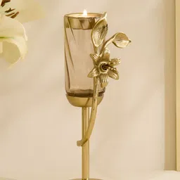 Home Centre Gold-Toned Candle Holder-picture-34