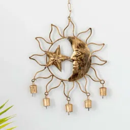 ExclusiveLane Golden Iron Celestial Kutch Decorative Hanging Wind Chime-image-62