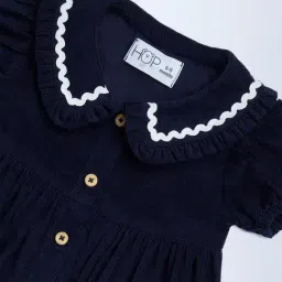 HOP Baby by Westside Navy Fit-and-Flare Corduroy Dress image 3