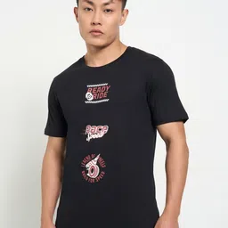 SF JEANS by Pantaloons Men Applique Slim Fit T-shirt-image-64