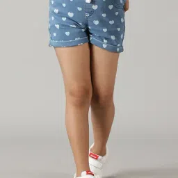 Kiddopanti Kids Light Blue Printed Shorts-image-79